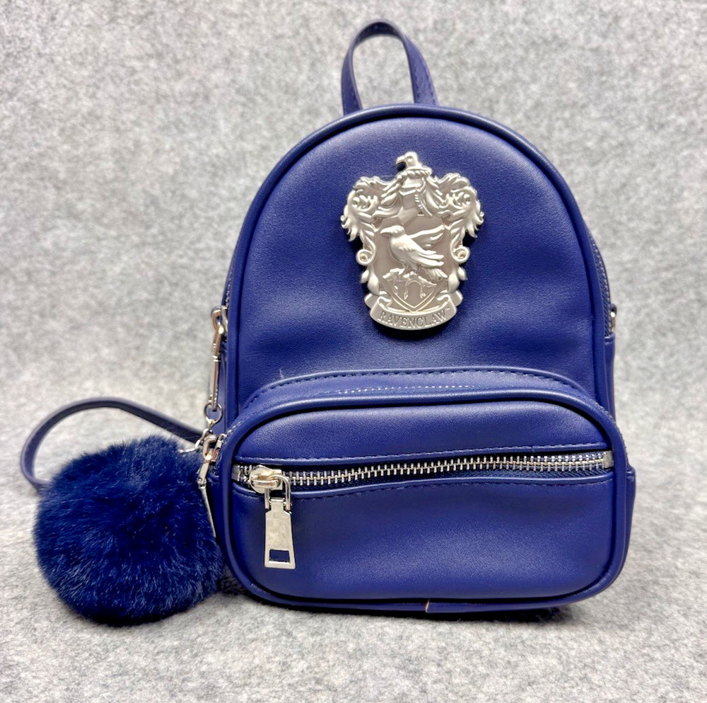 Universal Studios Harry Potter Ravenclaw Navy Blue Faux Leather Mini Backpack